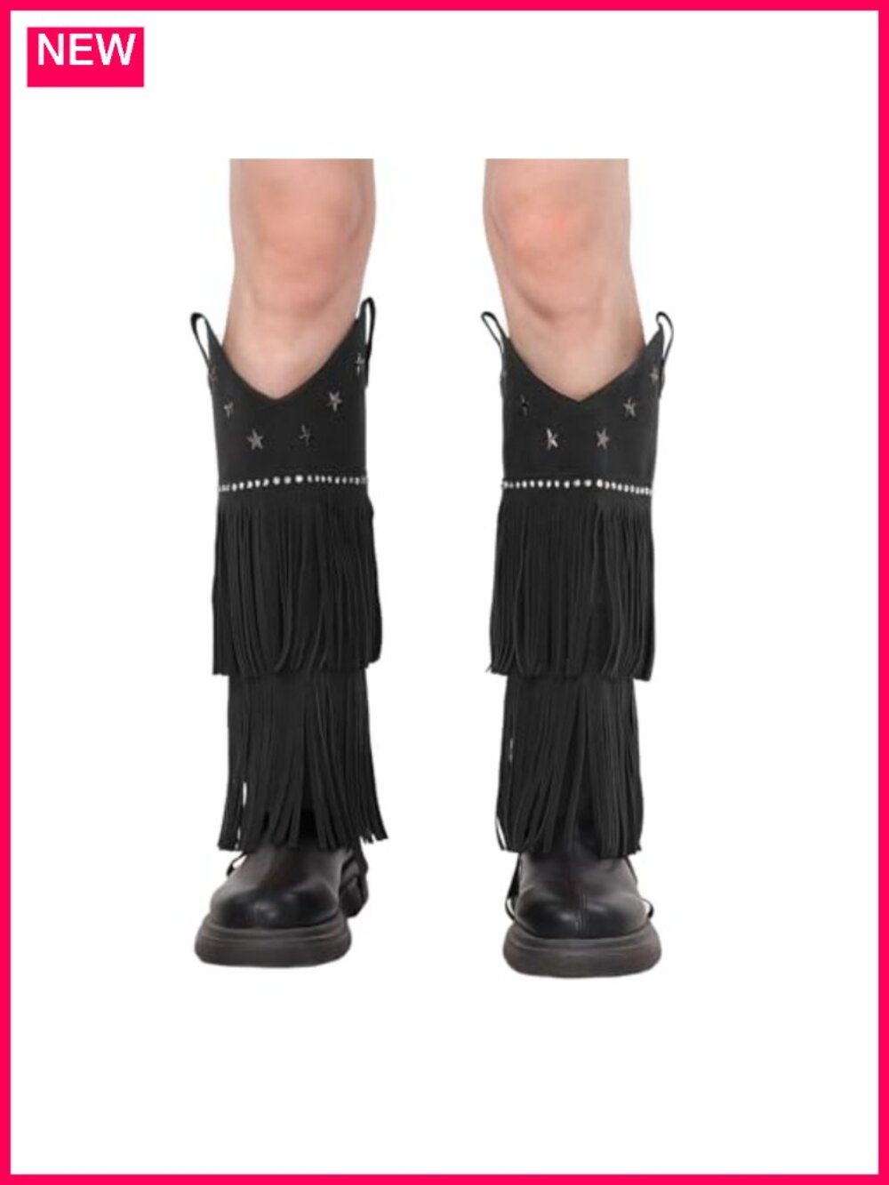 Cowboy Fringe Boot Covers Tassels Leg Warmers Halloween Cosplay Costume